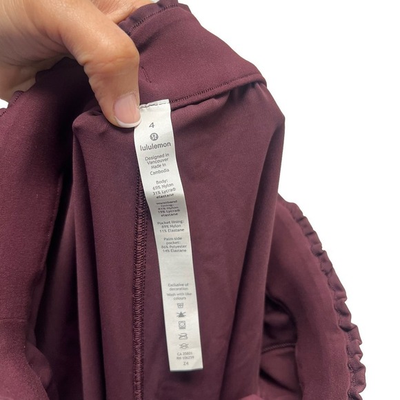 Lululemon Keep Moving 7/8 Pant Cassis Women’s Size 4 - Picture 8 of 9